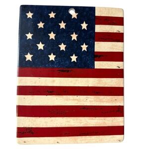 Vtg Spirit of the Flag American Ceramic Trivet Brandon House 1998 8.5 H x 7 in W